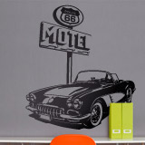 Wall Stickers: Chevrolet Corvette Route 66 2
