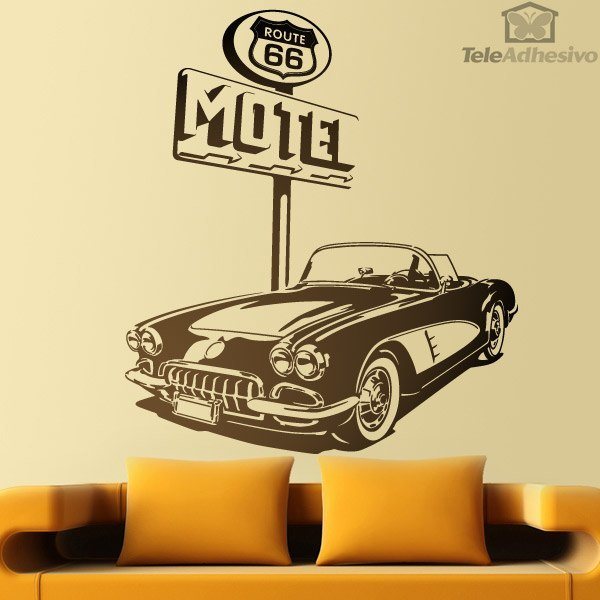 Wall Stickers: Chevrolet Corvette Route 66