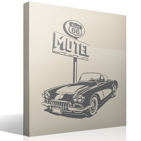 Wall Stickers: Chevrolet Corvette Route 66