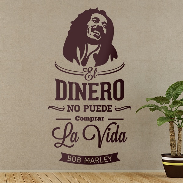 Wall Stickers: El dinero no puede comprar la vida - Bob Marley