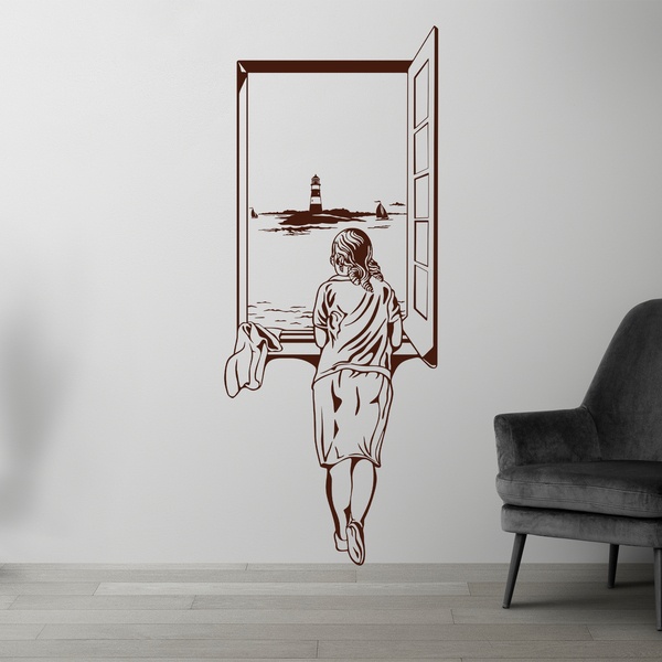 Wall Stickers: Girl at the window