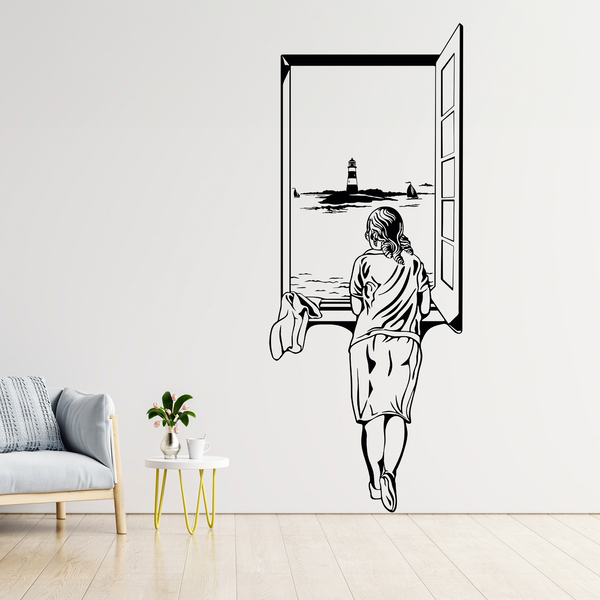 Wall Stickers: Girl at the window