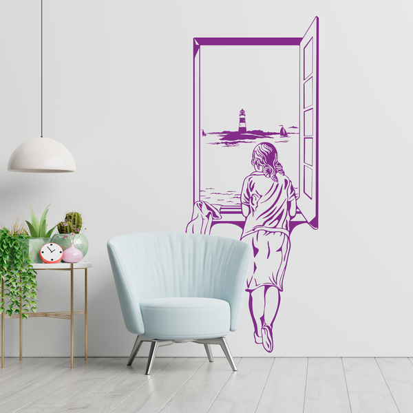 Wall Stickers: Girl at the window