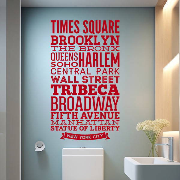 Wall Stickers: Typographic New York streets