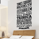 Wall Stickers: Typographic New York streets 4