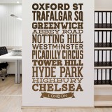 Wall Stickers: Typographic Streets London 2