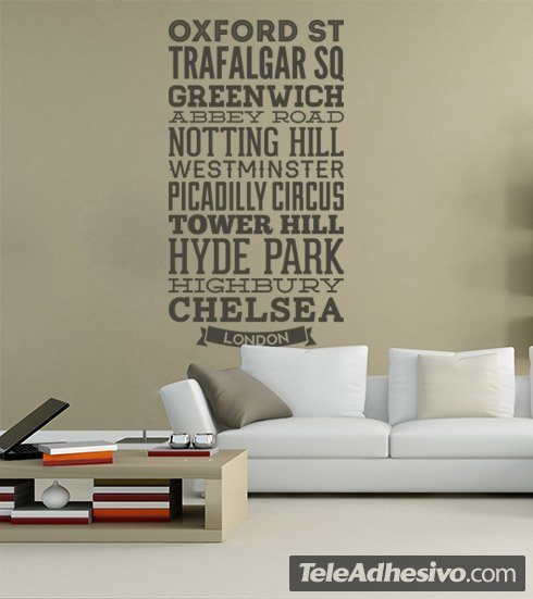 Wall Stickers: Typographic Streets London