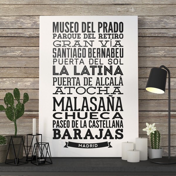 Wall Stickers: Typographic of Streets of Madrid