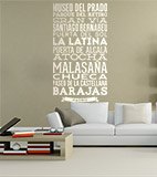 Wall Stickers: Typographic of Streets of Madrid 4