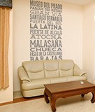 Wall Stickers: Typographic of Streets of Madrid 5