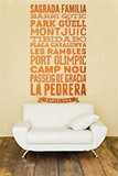 Wall Stickers: Typographic of Streets of Barcelona 3