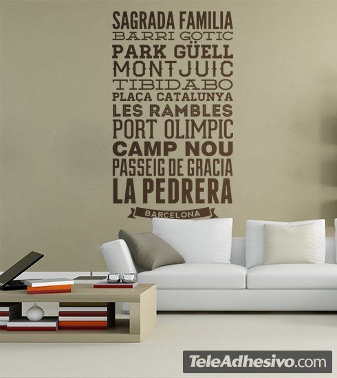 Wall Stickers: Typographic of Streets of Barcelona