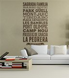 Wall Stickers: Typographic of Streets of Barcelona 4