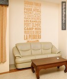 Wall Stickers: Typographic of Streets of Barcelona 5