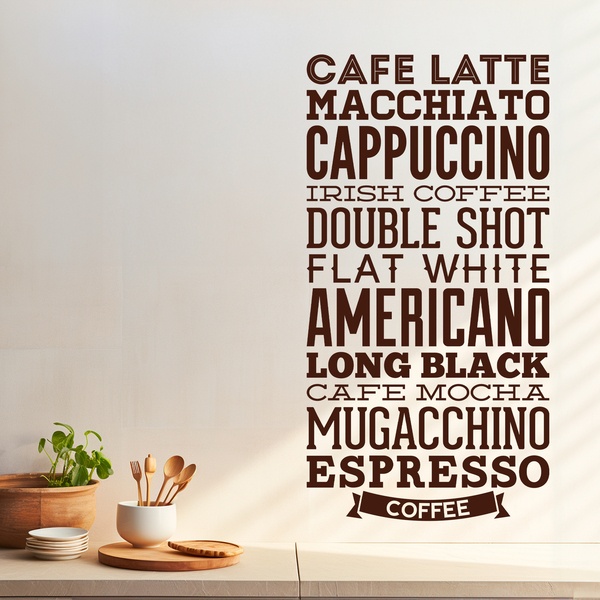 Wall Stickers: Coffee varieties