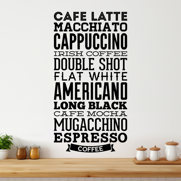 Wall Stickers: Coffee varieties