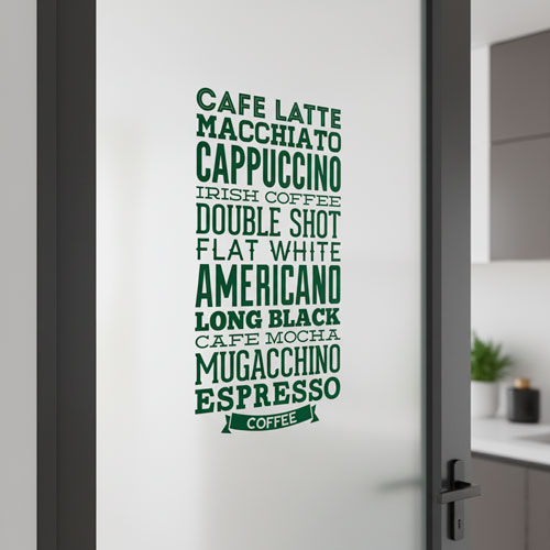 Wall Stickers: Coffee varieties