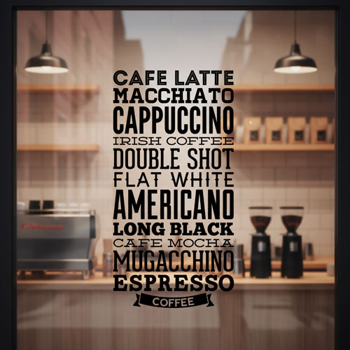Wall Stickers: Coffee varieties