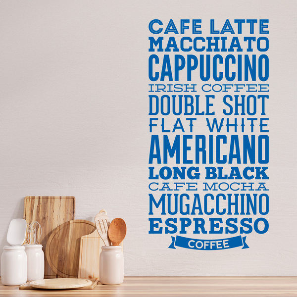 Wall Stickers: Coffee varieties