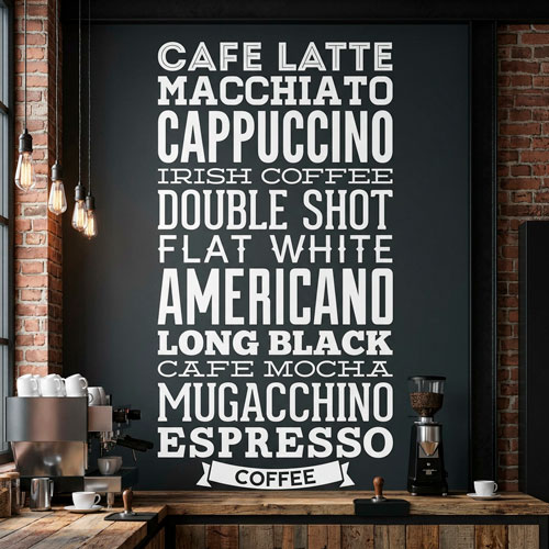 Wall Stickers: Coffee varieties
