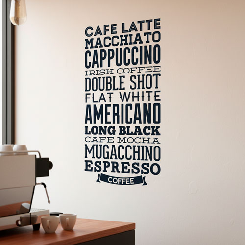 Wall Stickers: Coffee varieties