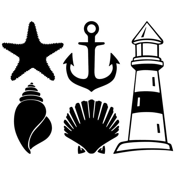 Wall Stickers: Marine symbols