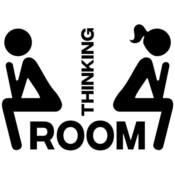 Wall Stickers: WC icons thinking