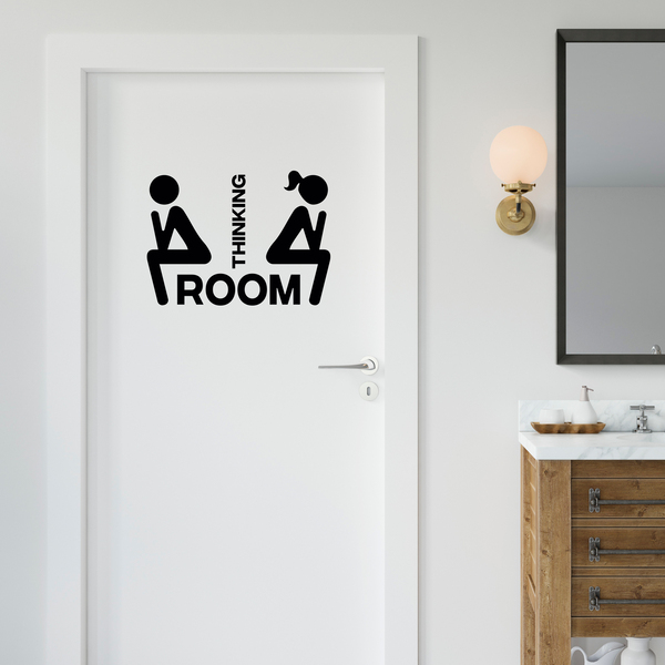 Wall Stickers: WC icons thinking