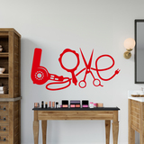 Wall Stickers: Hairdressing articles Love 4