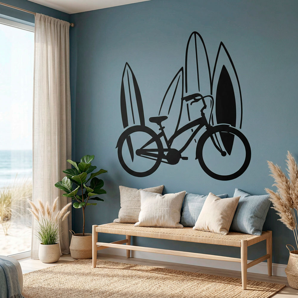 Wall Stickers: Bike and surf
