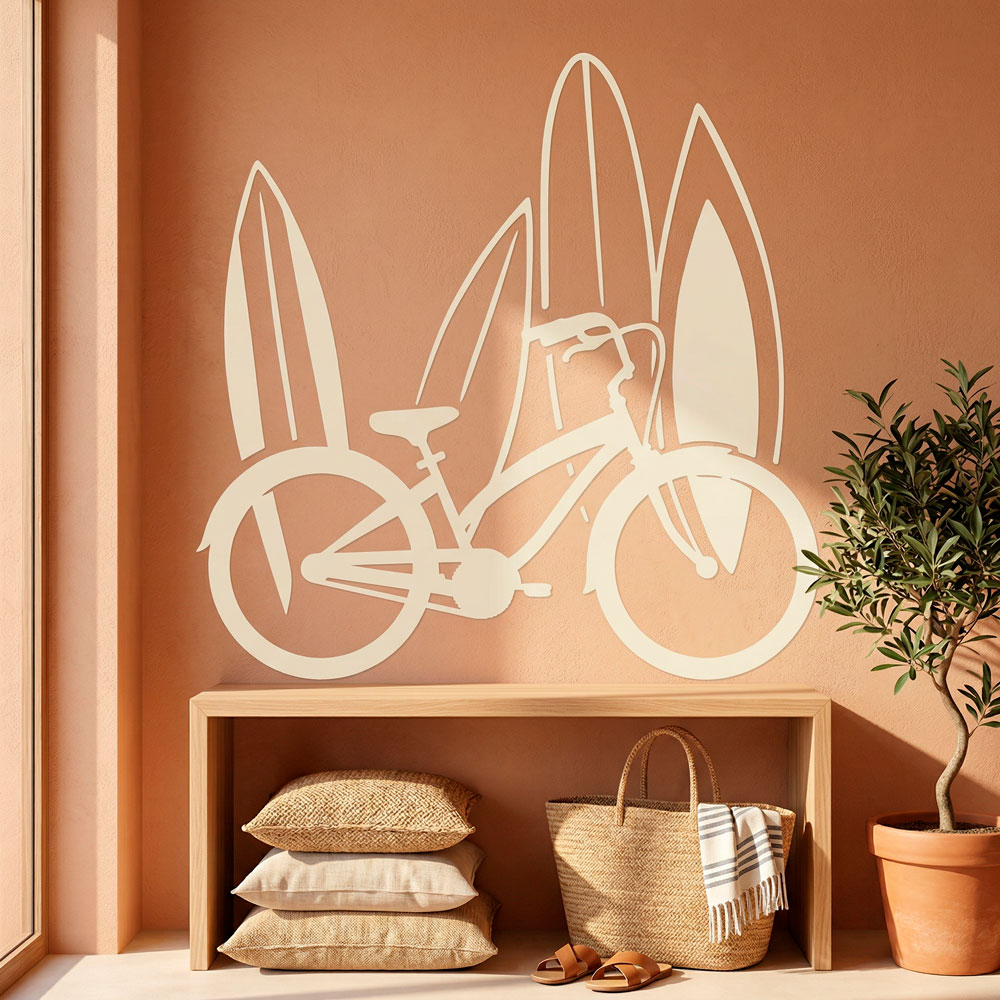 Wall Stickers: Bike and surf