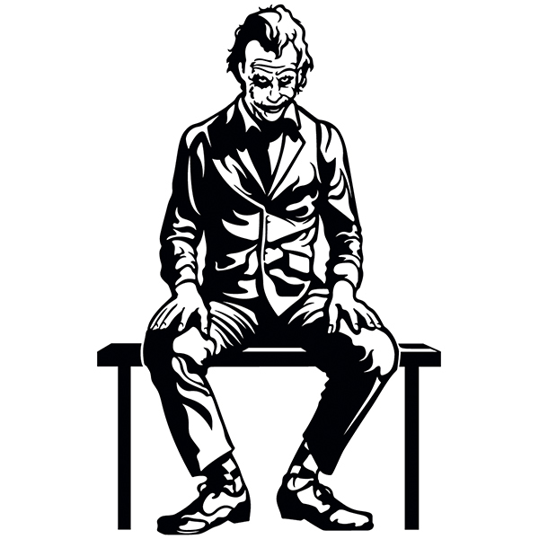 Wall Stickers: Joker Sitting on a Bench