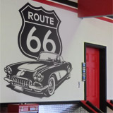 Wall Stickers: Corvette Route 66 2