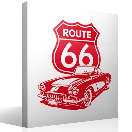 Wall Stickers: Corvette Route 66