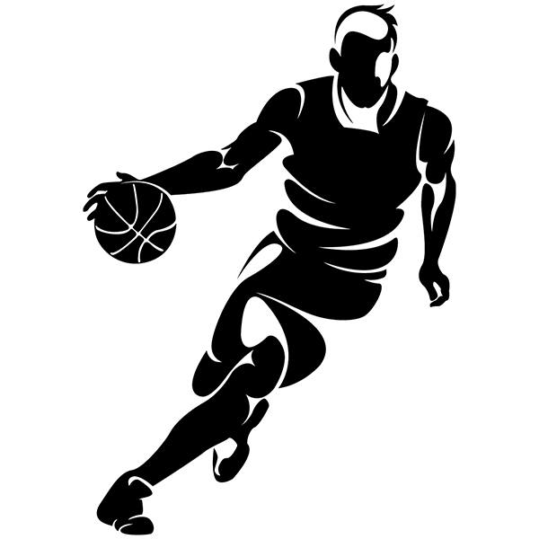 Wall Stickers: Basketball player dribbling