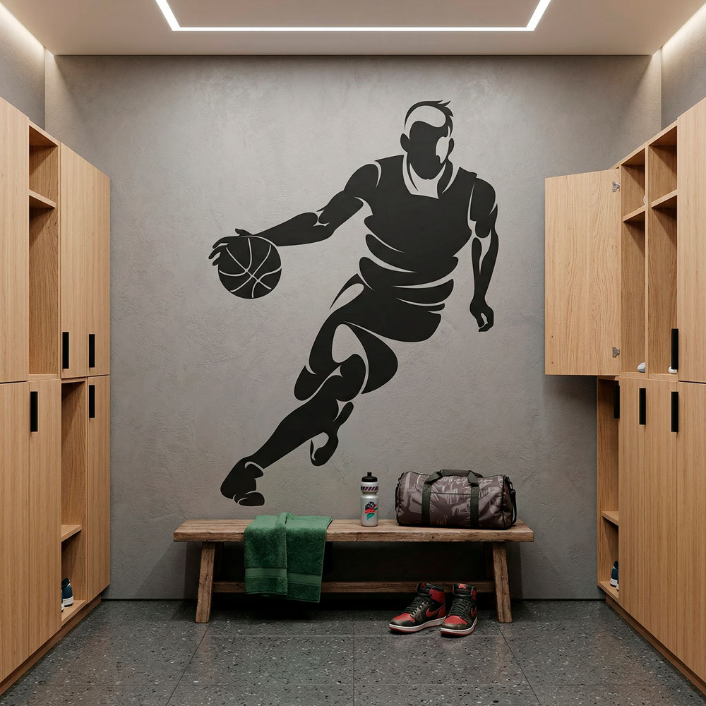 Basketball player dribbling 11