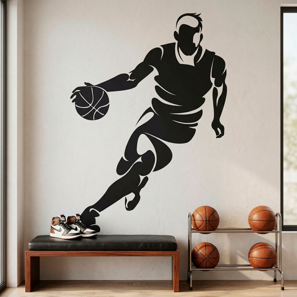 Basketball player dribbling 12