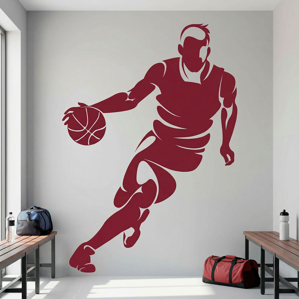 Basketball player dribbling 13