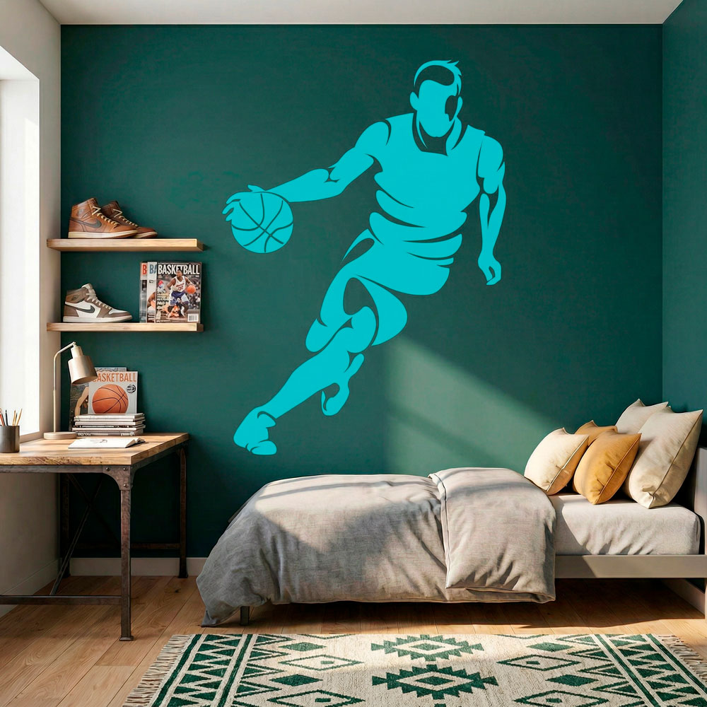 Basketball player dribbling 16