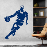 Wall Stickers: Basketball player dribbling 3