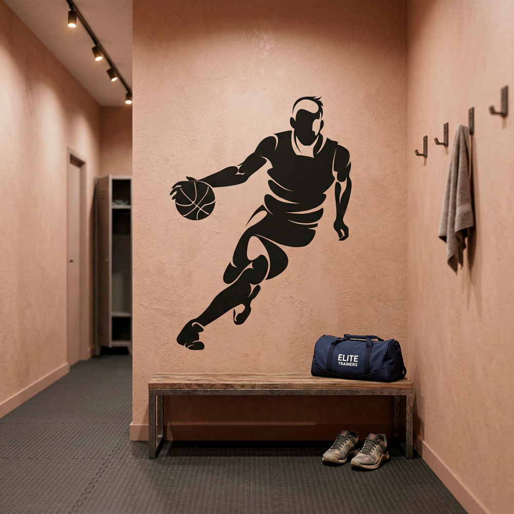 Basketball player dribbling 7