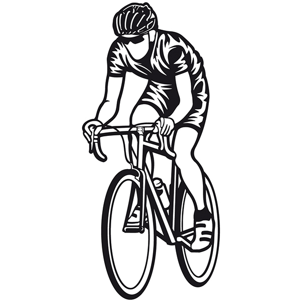 Wall Stickers: Cyclist sprinting