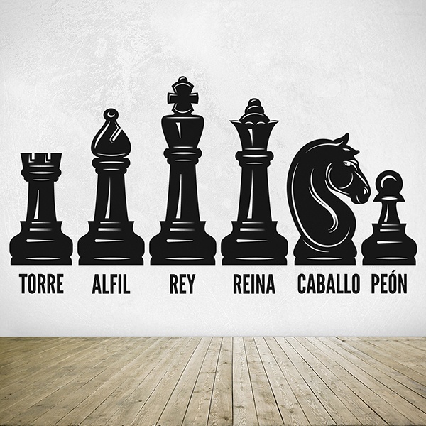Wall sticker Chips chess in Spanish