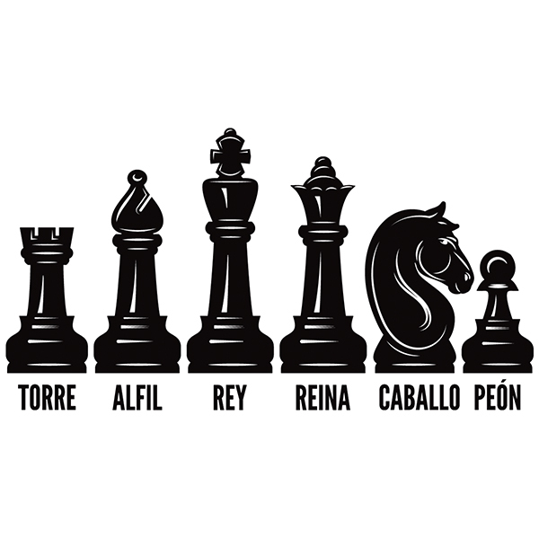 Wall sticker Chips chess in Spanish