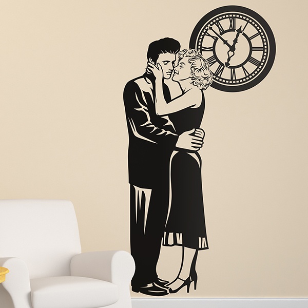 Wall Stickers: Elvis and Marilyn under the clock