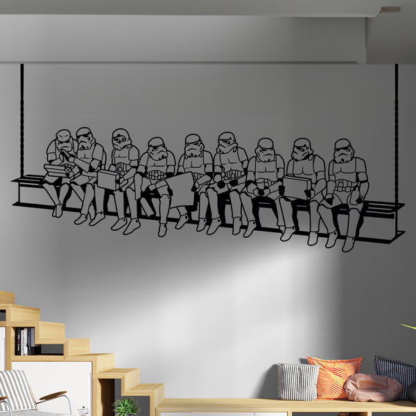 Wall Stickers: Stormtrooper lunch on a beam