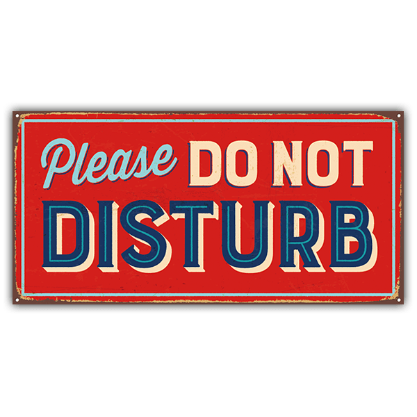 Wall Stickers: sign retro Please do not disturb