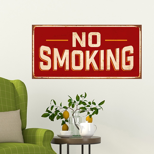 Wall Stickers:  No smoking sign retro 1