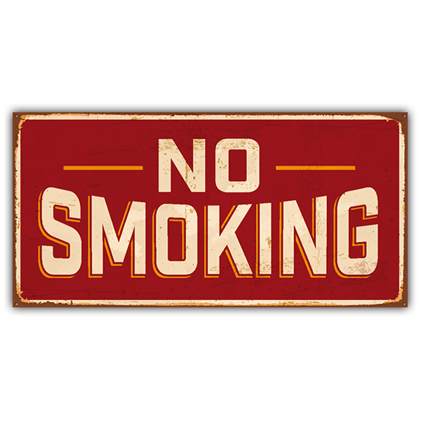Wall Stickers:  No smoking sign retro
