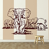 Wall Stickers: Herd of elephants 2